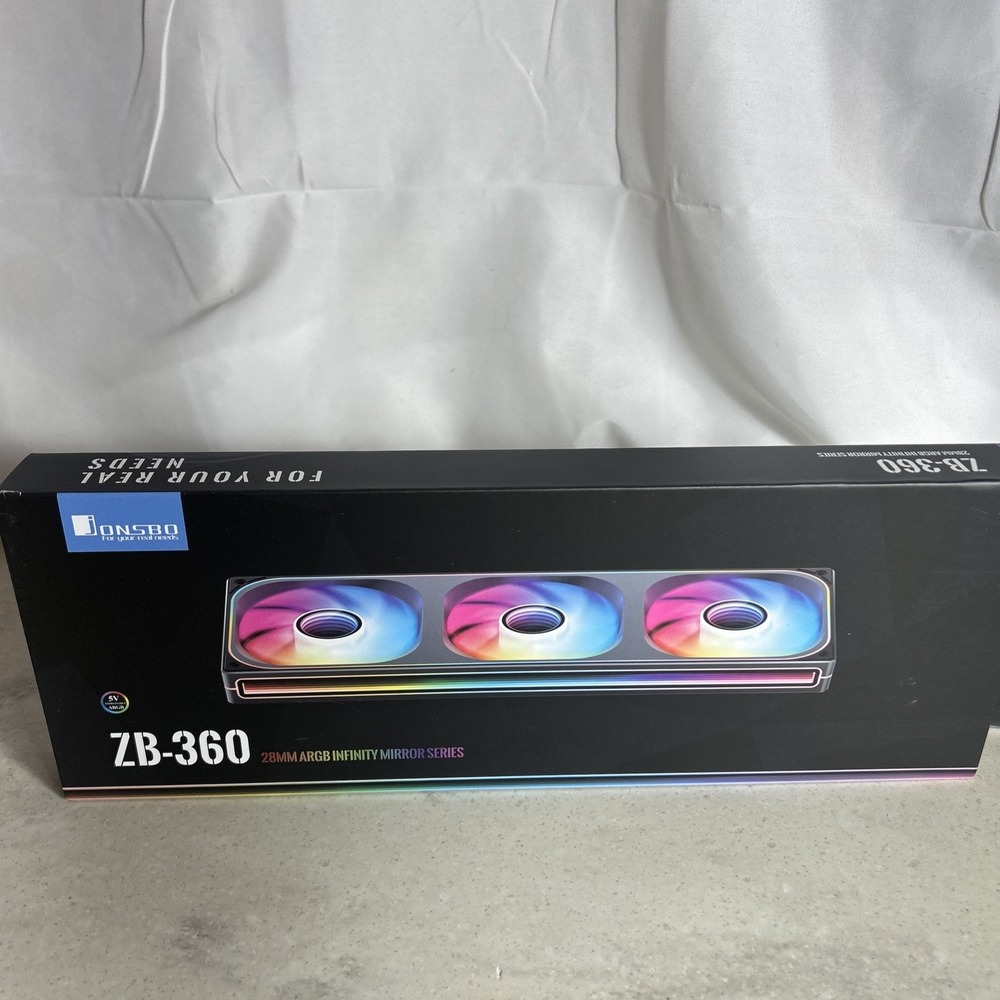 JONSBO ZB-360 120mm PC Case Fan 3-Pack 4-Pin Silent Cooling